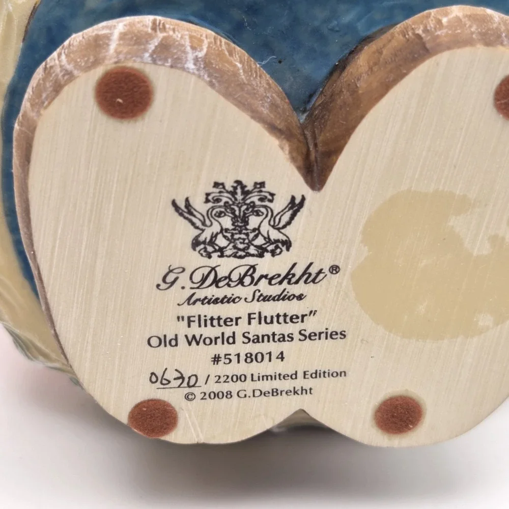 G. DeBrekht 2008 Flitter Flutter Old World Santa Limited Edition Series 518014